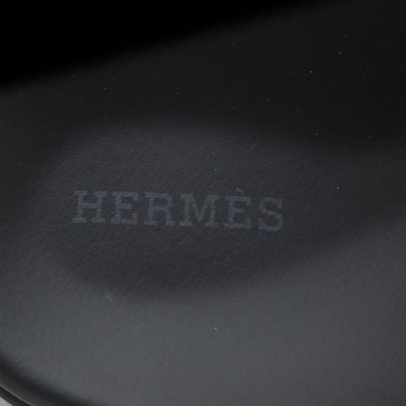 Hermes Gold Mule Mouton Sandals Flat Suede 38 Brown
