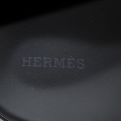 Hermes Gold Mule Mouton Sandals Flat Suede 38 Brown
