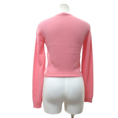 Miu Miu Miu Cashmere Knit Cardigan Bolero Bijoux Long Sleeve 36 Pink