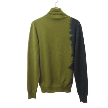 Hermes Cashmere Wool Turtleneck Knit Gradient Sweater XS Yellow Gray