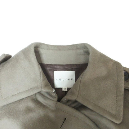 Celine Wool Asymmetric Trench Coat Belt