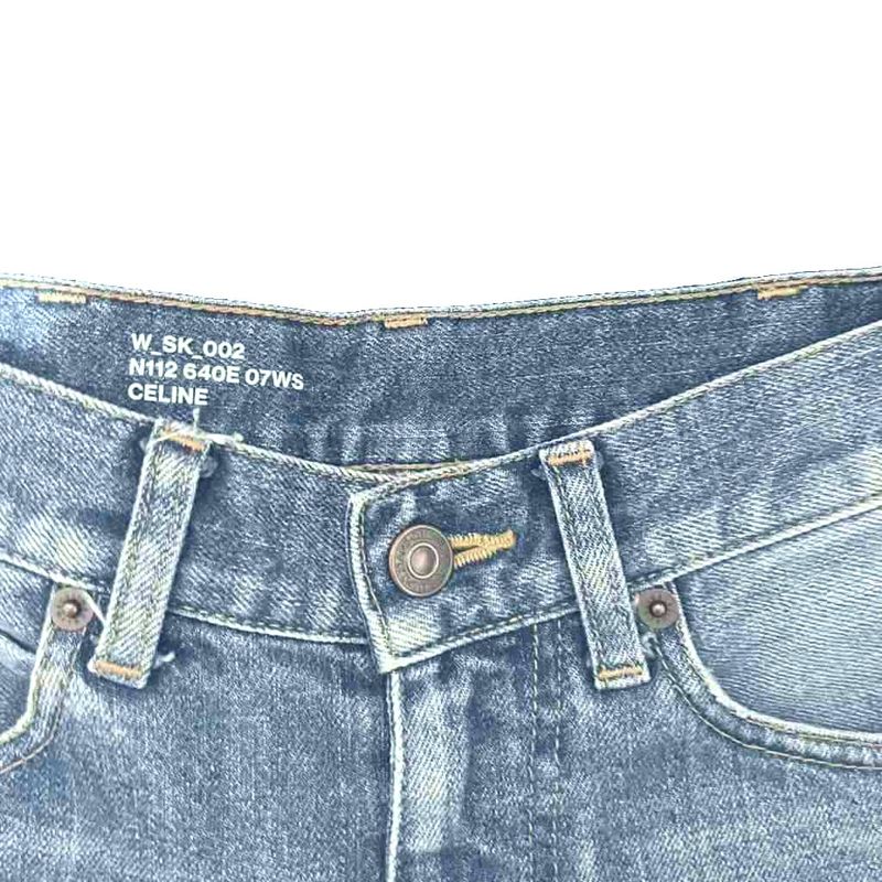 Celine Hedi Slimane Era Skinny Denim Jeans Tapered Pants Indigo Blue