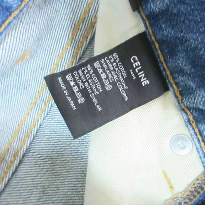 Celine Hedi Slimane Era Skinny Denim Jeans Tapered Pants Indigo Blue