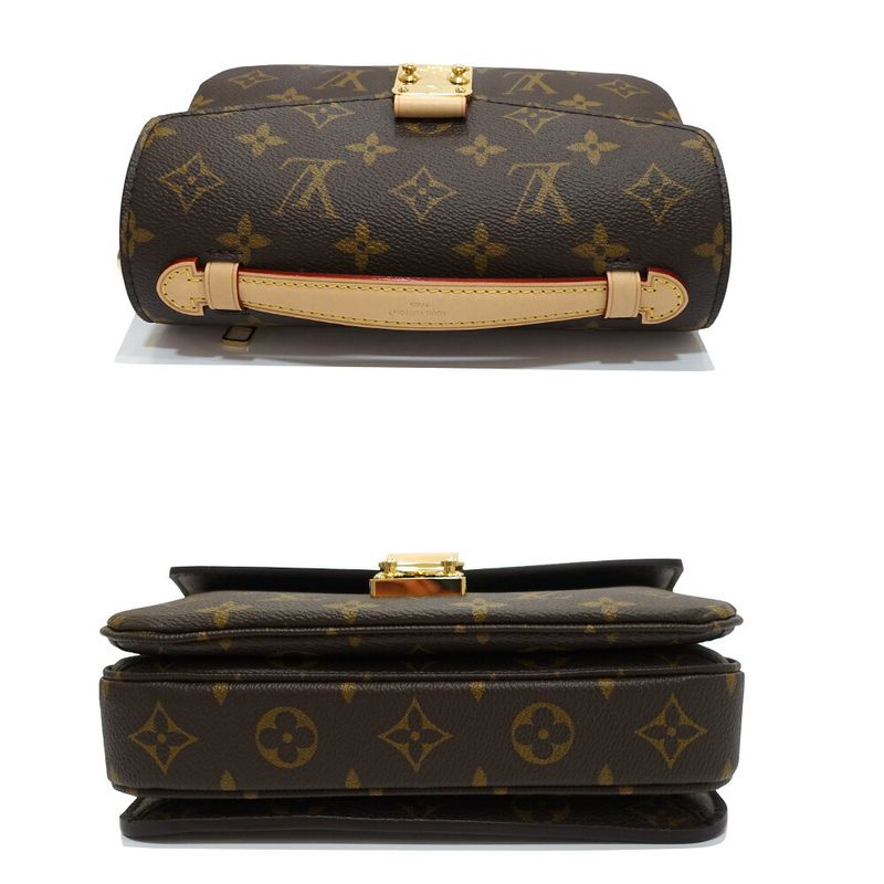 Louis Vuitton Pochette Metis East West Shoulder Bag Monogram Canvas Gold