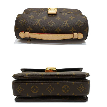Louis Vuitton Pochette Metis East West Shoulder Bag Monogram Canvas Gold