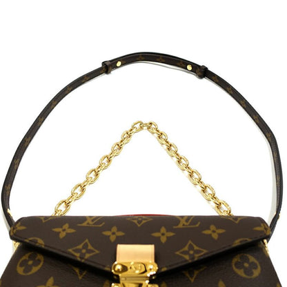 Louis Vuitton Pochette Metis East West Shoulder Bag Monogram Canvas Gold
