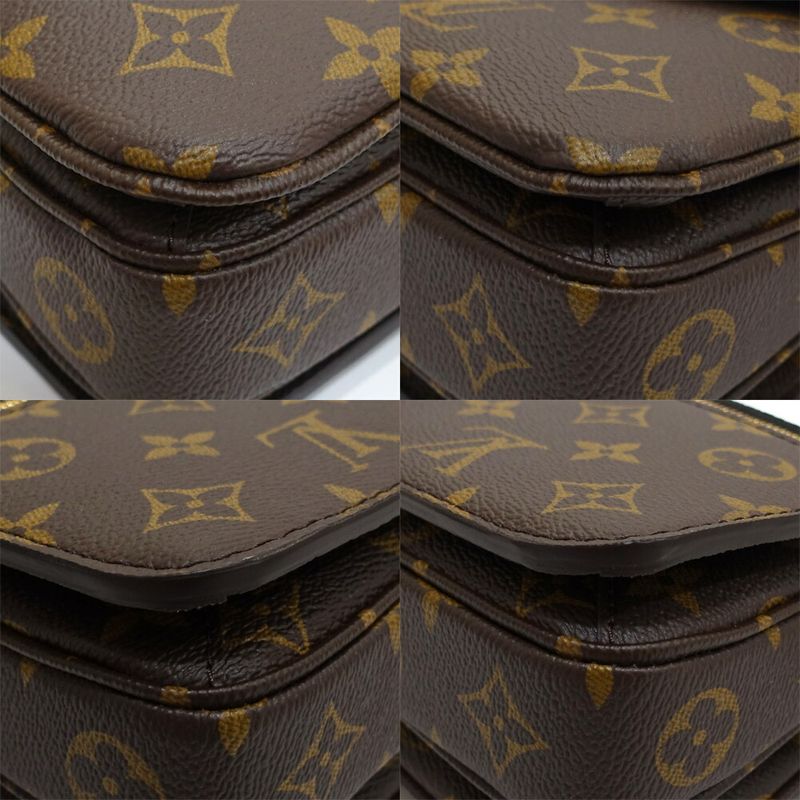Louis Vuitton Pochette Metis East West Shoulder Bag Monogram Canvas Gold