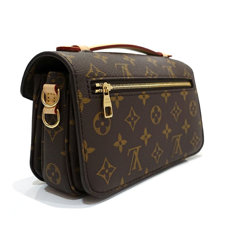 Louis Vuitton Pochette Metis East West Shoulder Bag Monogram Canvas Gold
