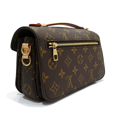 Louis Vuitton Pochette Metis East West Shoulder Bag Monogram Canvas Gold