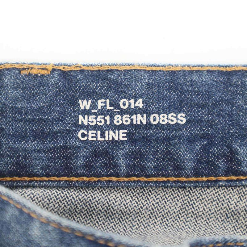 Celine Dylan Triomphe Chain Denim Pants Indigo 26