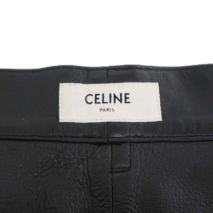 Celine Dylan Leather Pants Black 46