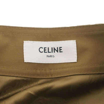 Celine Cotton Twill Short Skirt Brown 34