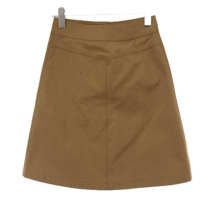 Celine Cotton Twill Short Skirt Brown 34