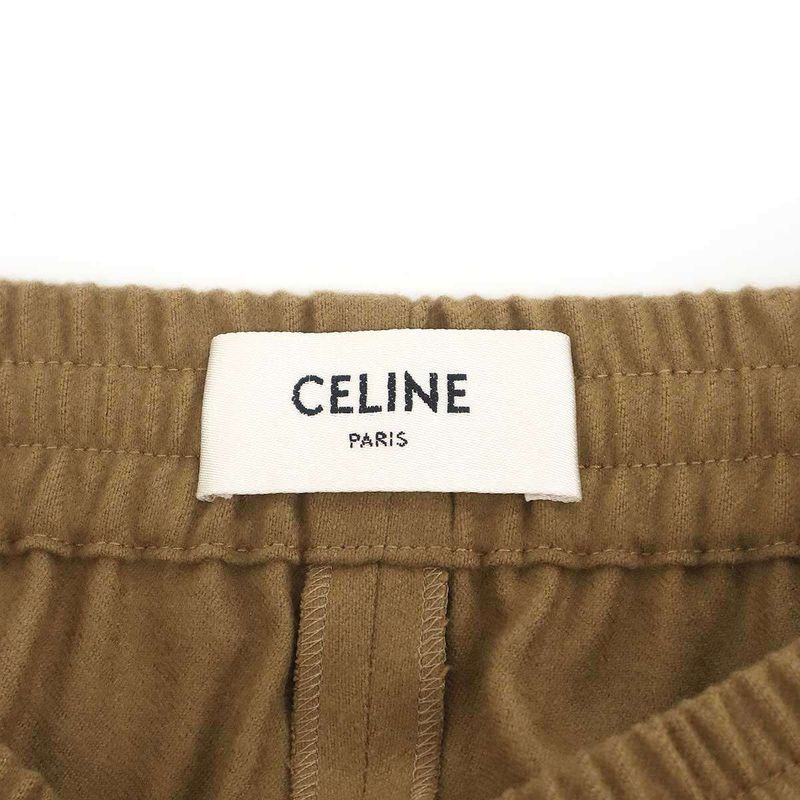Celine Straight Jogging Pants Cashmere Flannel Brown 34