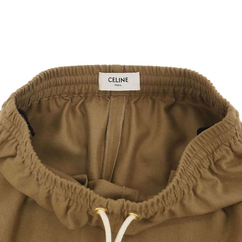 Celine Straight Jogging Pants Cashmere Flannel Brown 34