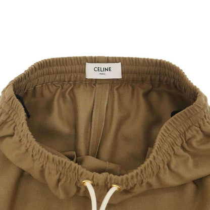 Celine Straight Jogging Pants Cashmere Flannel Brown 34