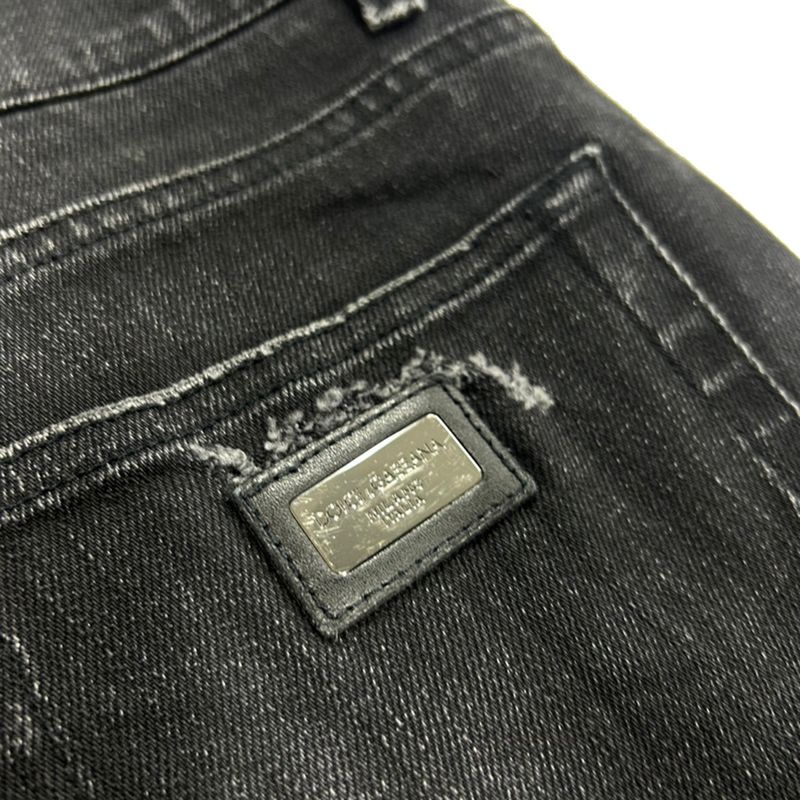 Dolce & Gabbana Damage Repair Denim Pants Black 50