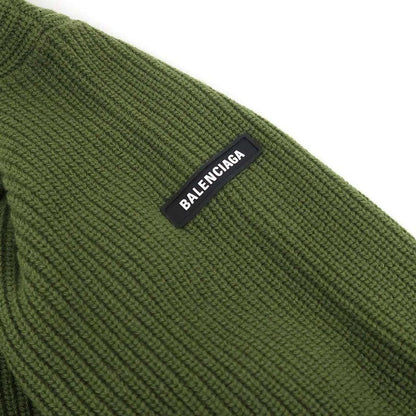 Balenciaga Wool Knit Cardigan Khaki
