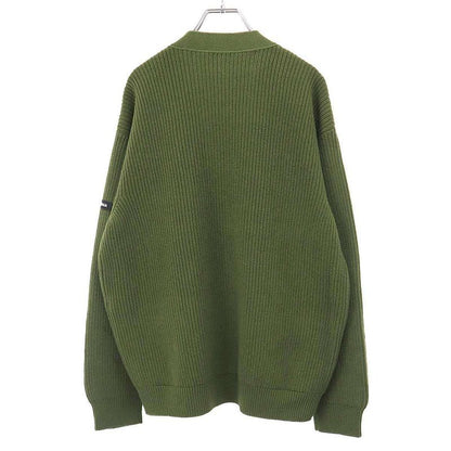 Balenciaga Wool Knit Cardigan Khaki