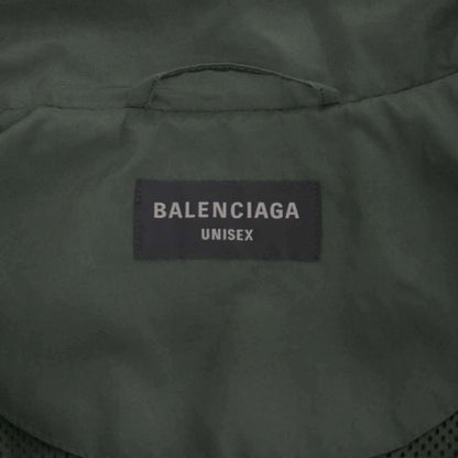 Balenciaga Back Taping Logo Zip Up Jacket Green Xxs