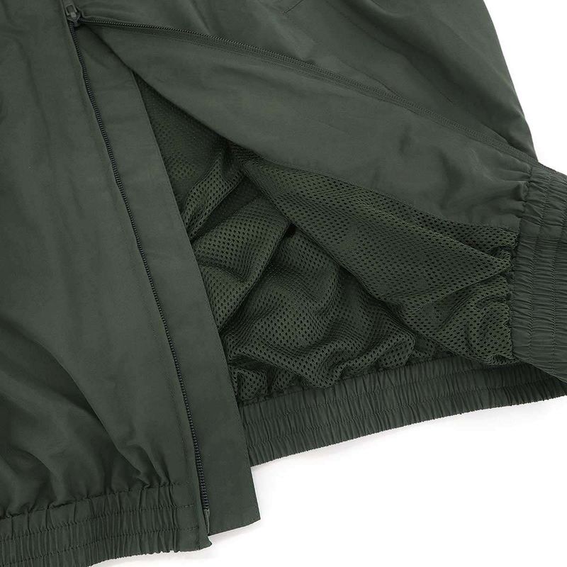 Balenciaga Back Taping Logo Zip Up Jacket Green Xxs
