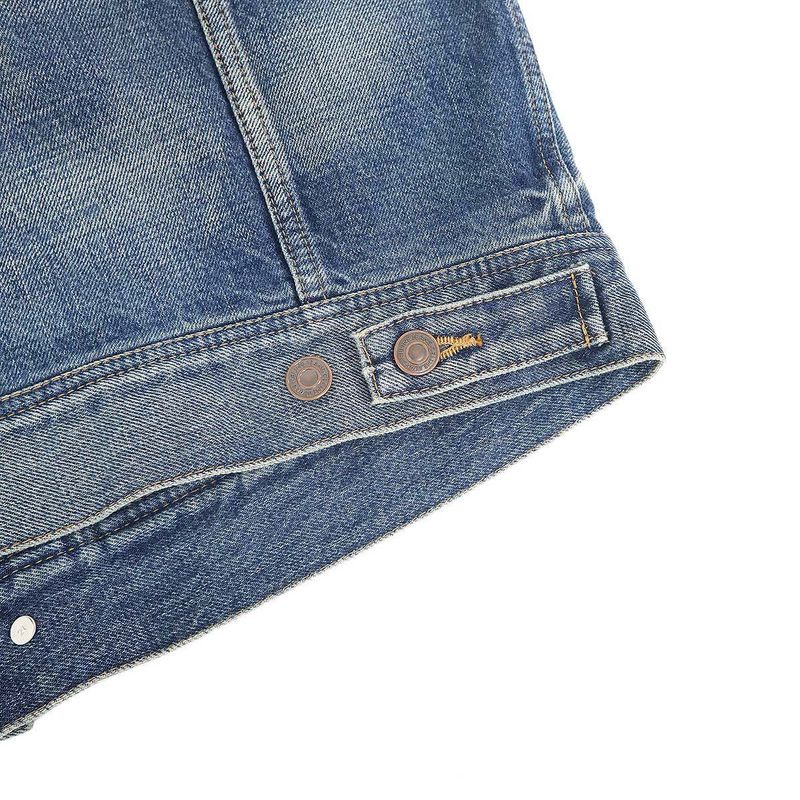 Celine Strange Studded Denim Vest Indigo