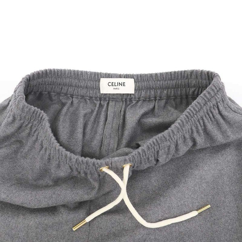 Celine Straight Jogging Pants Cashmere Flannel Gray 34