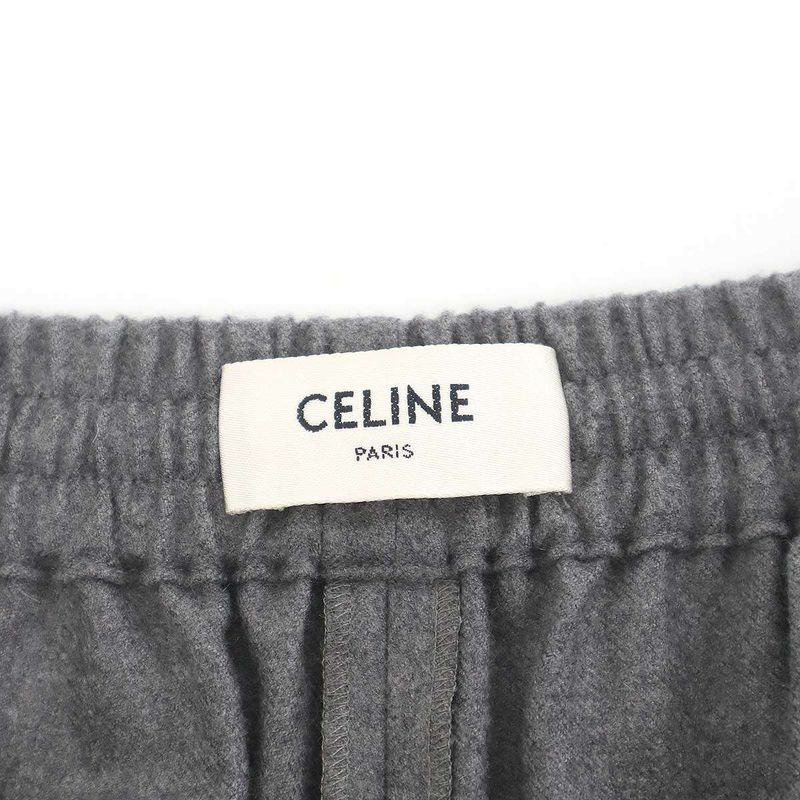 Celine Straight Jogging Pants Cashmere Flannel Gray 34