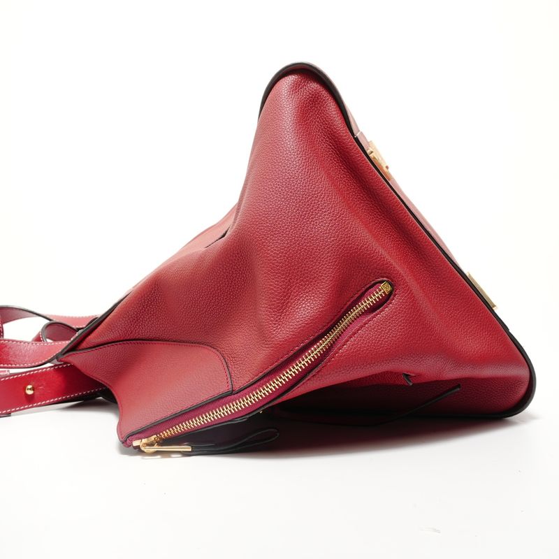 Loewe Handbag Hammock Leather Red