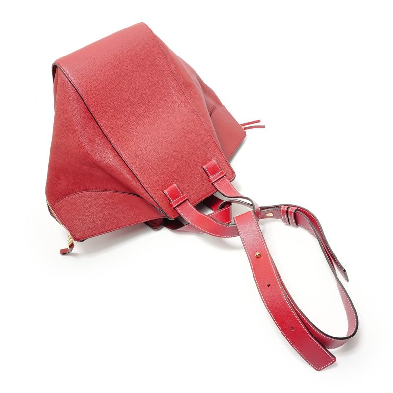 Loewe Handbag Hammock Leather Red
