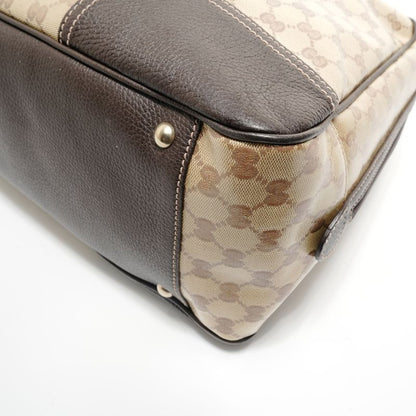 Gucci Boston Bag Sherry Line GG Crystal Gold Canvas