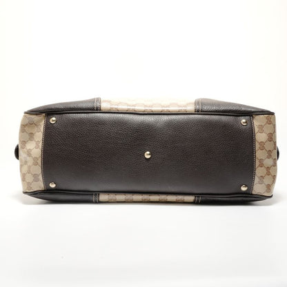 Gucci Boston Bag Sherry Line GG Crystal Gold Canvas