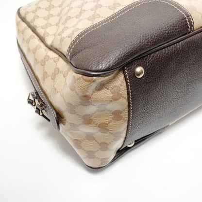 Gucci Boston Bag Sherry Line GG Crystal Gold Canvas