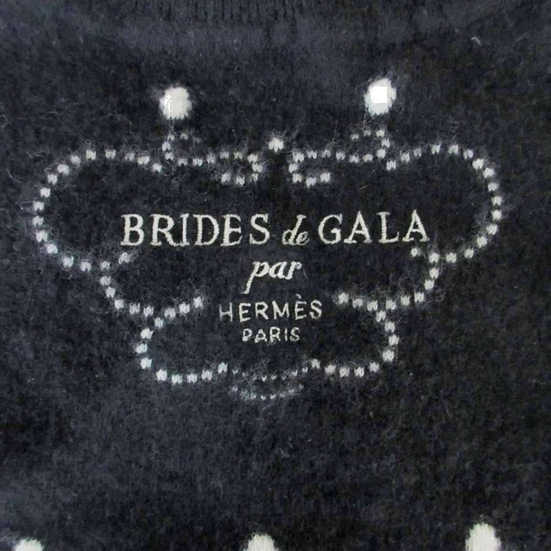 Hermes Brides de Gala Cashmere Knit Sweater de Dot Pattern Ceremonial Bridle