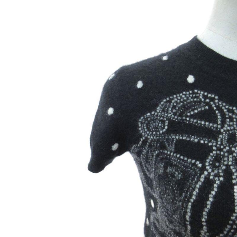 Hermes Brides de Gala Cashmere Knit Sweater de Dot Pattern Ceremonial Bridle