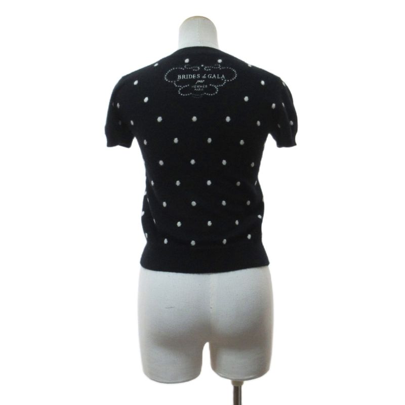 Hermes Brides de Gala Cashmere Knit Sweater de Dot Pattern Ceremonial Bridle