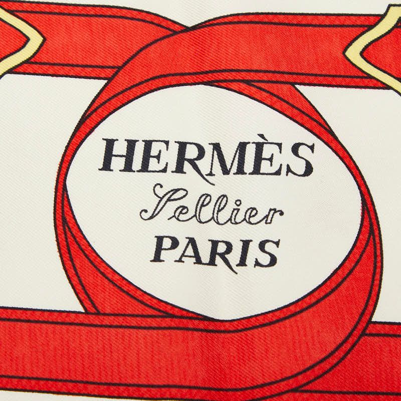 Hermes Carre 90 Eperon D'or Apron Dole Scarf Navy Multicolor