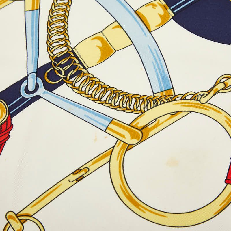 Hermes Carre 90 Eperon D'or Apron Dole Scarf Navy Multicolor
