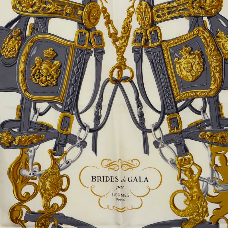 Hermes Carre 90 Brides de Gala Ceremonial Bridle Scarf Pink Multicolor