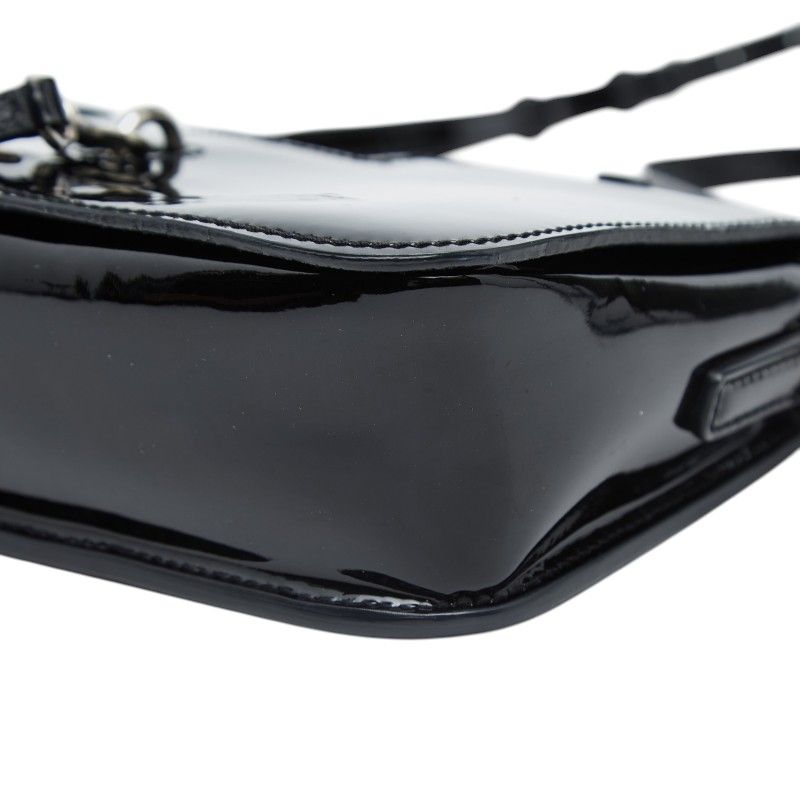 Saint Laurent Charlotte Toy Logo Shoulder Bag Black Patent Leather