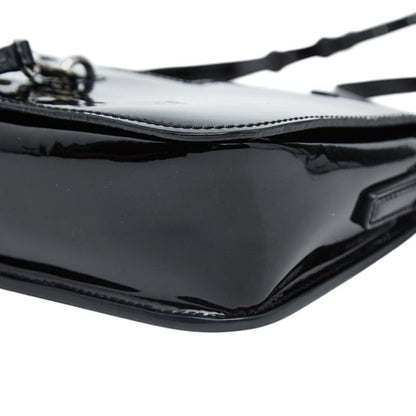 Saint Laurent Charlotte Toy Logo Shoulder Bag Black Patent Leather