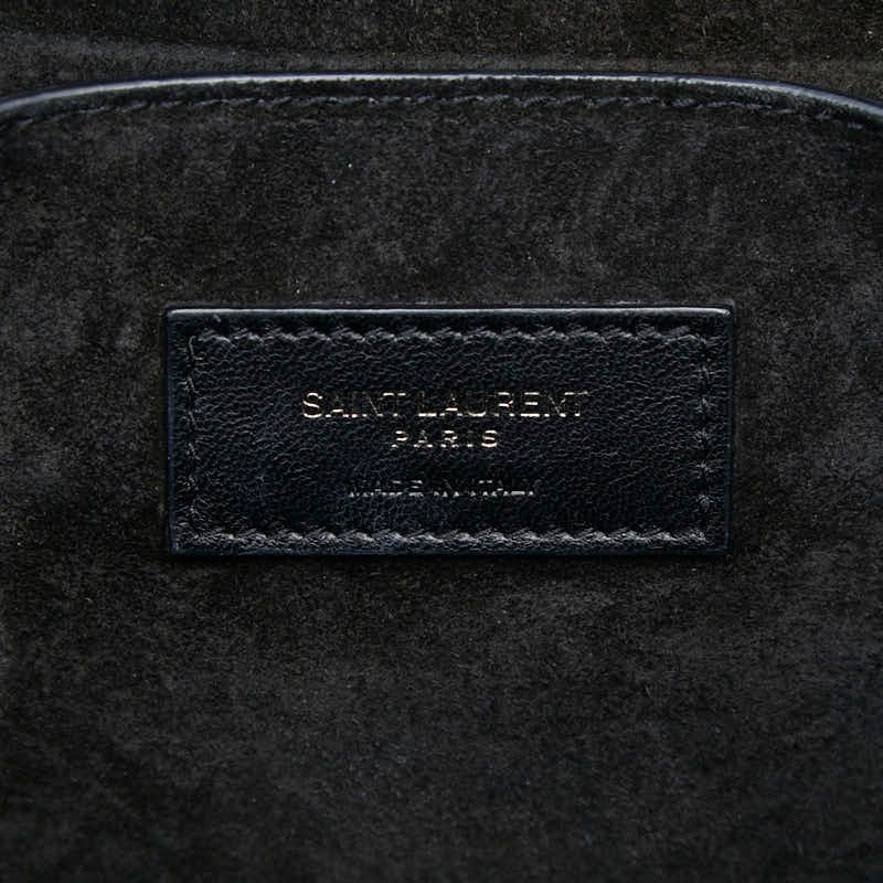 Saint Laurent Charlotte Toy Logo Shoulder Bag Black Patent Leather