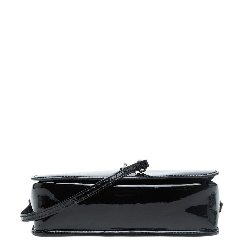 Saint Laurent Charlotte Toy Logo Shoulder Bag Black Patent Leather