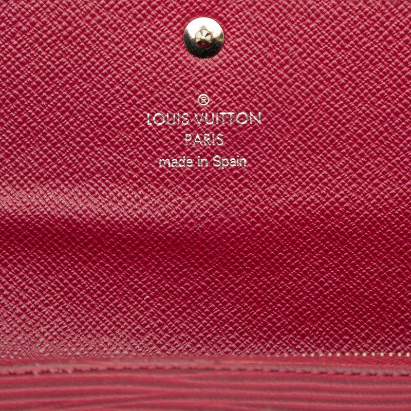 Louis Vuitton Epi Portefeuille Emily Wallet Fuchsia Red Leather