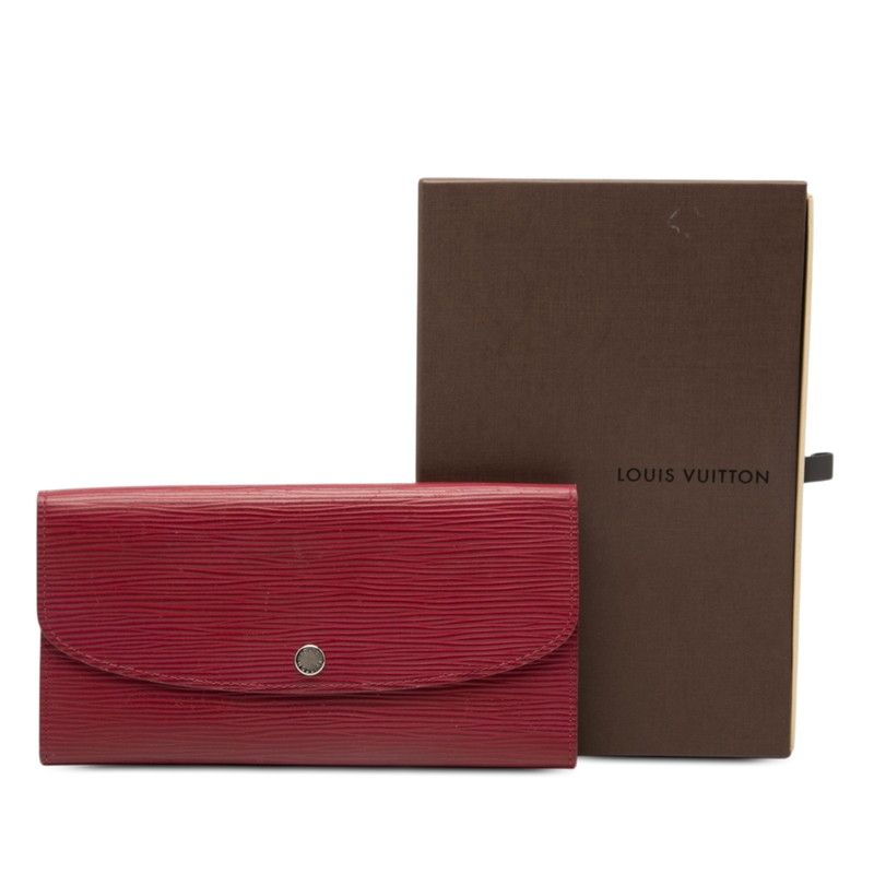 Louis Vuitton Epi Portefeuille Emily Wallet Fuchsia Red Leather