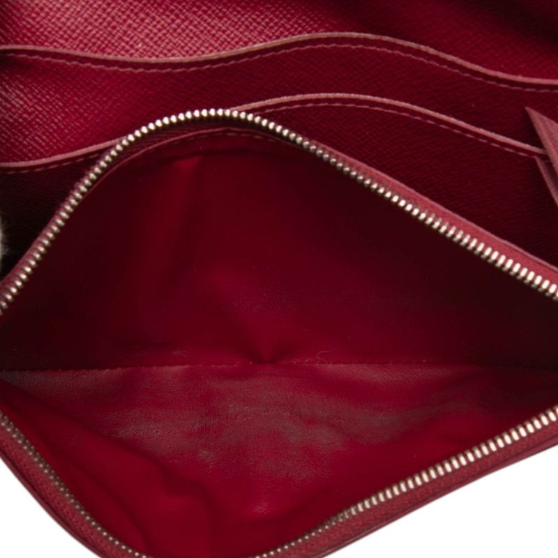 Louis Vuitton Epi Portefeuille Emily Wallet Fuchsia Red Leather