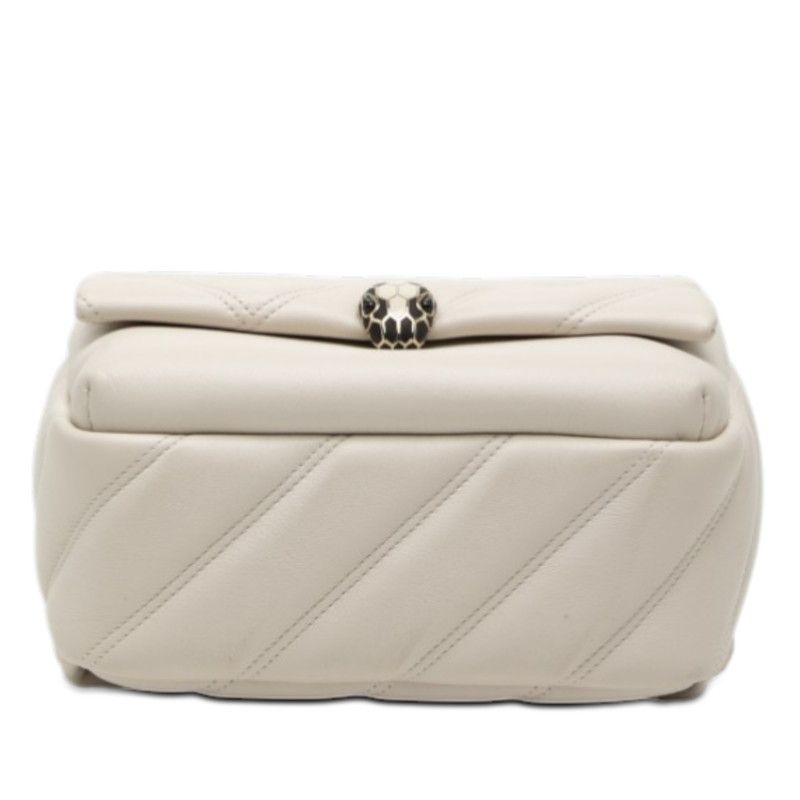 Bvlgari Serpenti Cabochon Backpack Ivory Leather