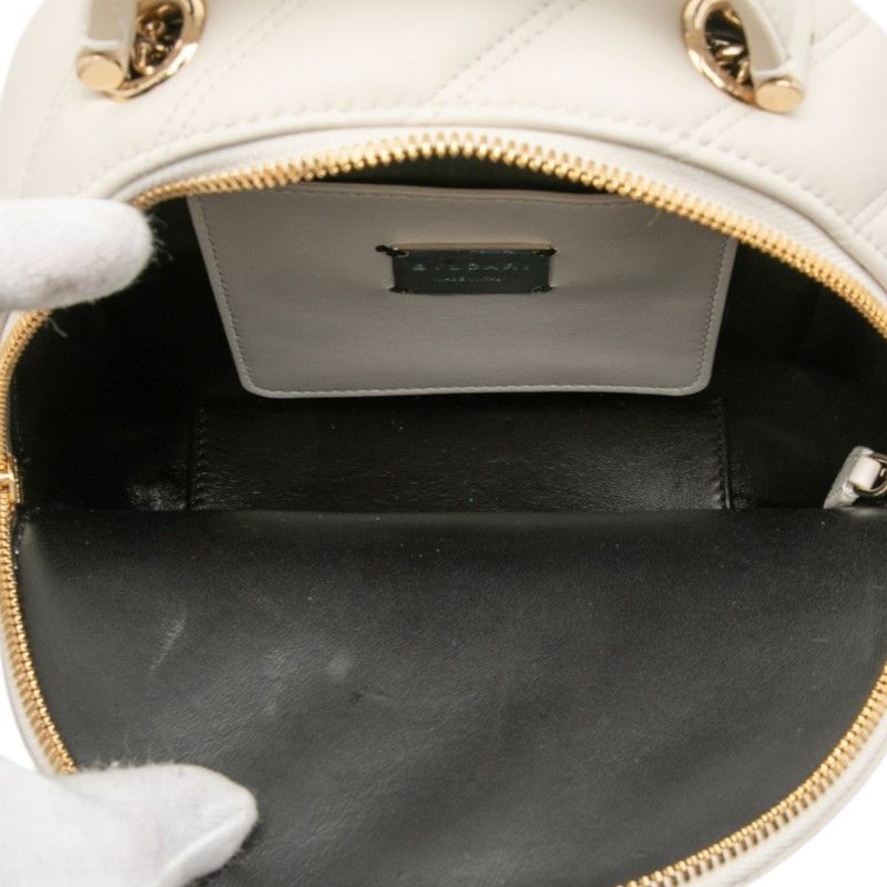 Bvlgari Serpenti Cabochon Backpack Ivory Leather