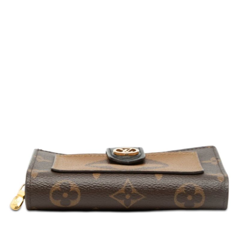 Louis Vuitton Monogram Giant Reverse Portefeuille Juliette Bifold Wallet Brown