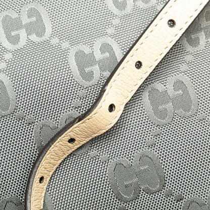 Gucci GG Nylon Off the Grid Long 2-Way Shoulder Bag Gray Beige